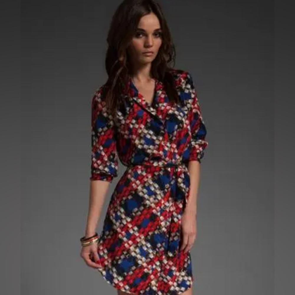 Trina Turk Silk Button Down Dress